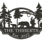 Custom Metal Bear Scene Sign