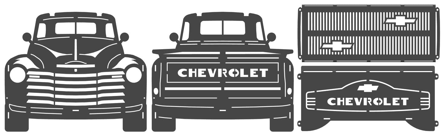 Chev 51 Pickup Collapsible Knockdown Fire Pit Grill