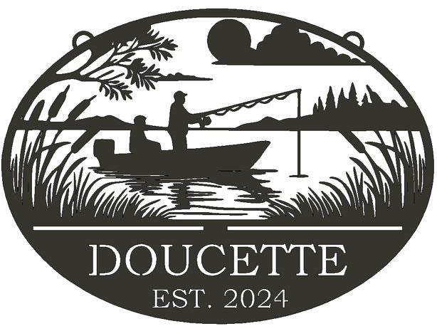 Custom Metal Angler Fishing Sign Made in Canada – Smoke on the Water ...