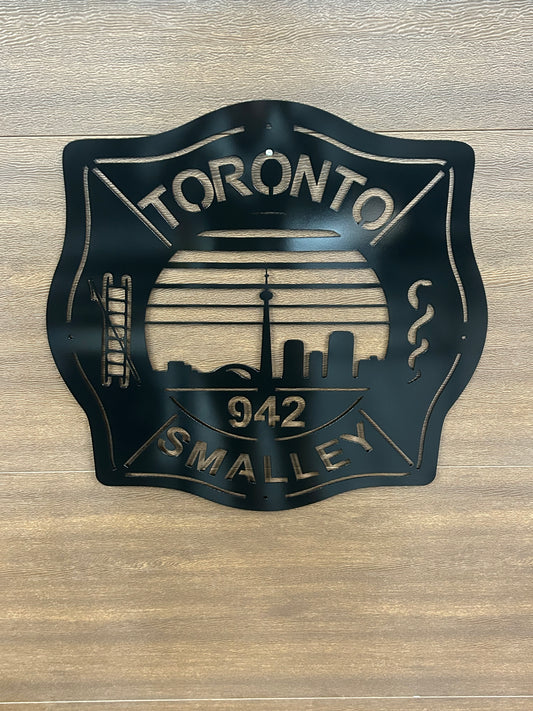Custom Toronto Fire Services Metal Sign