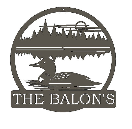 Panneau en métal personnalisé Loon 2