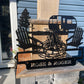 Custom Metal Camper Campfire Sign