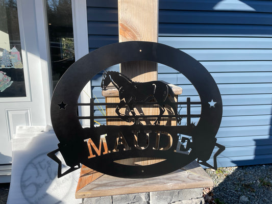 Custom Metal Horse Sign