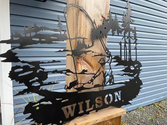 Custom Metal Fly Fisher Sign