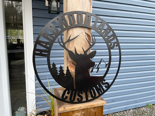 Custom Metal Buck Head Sign 2