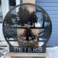 Customizable Circular Campfire Metal Sign