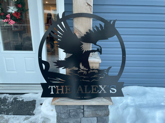 Custom Metal Eagle Sign