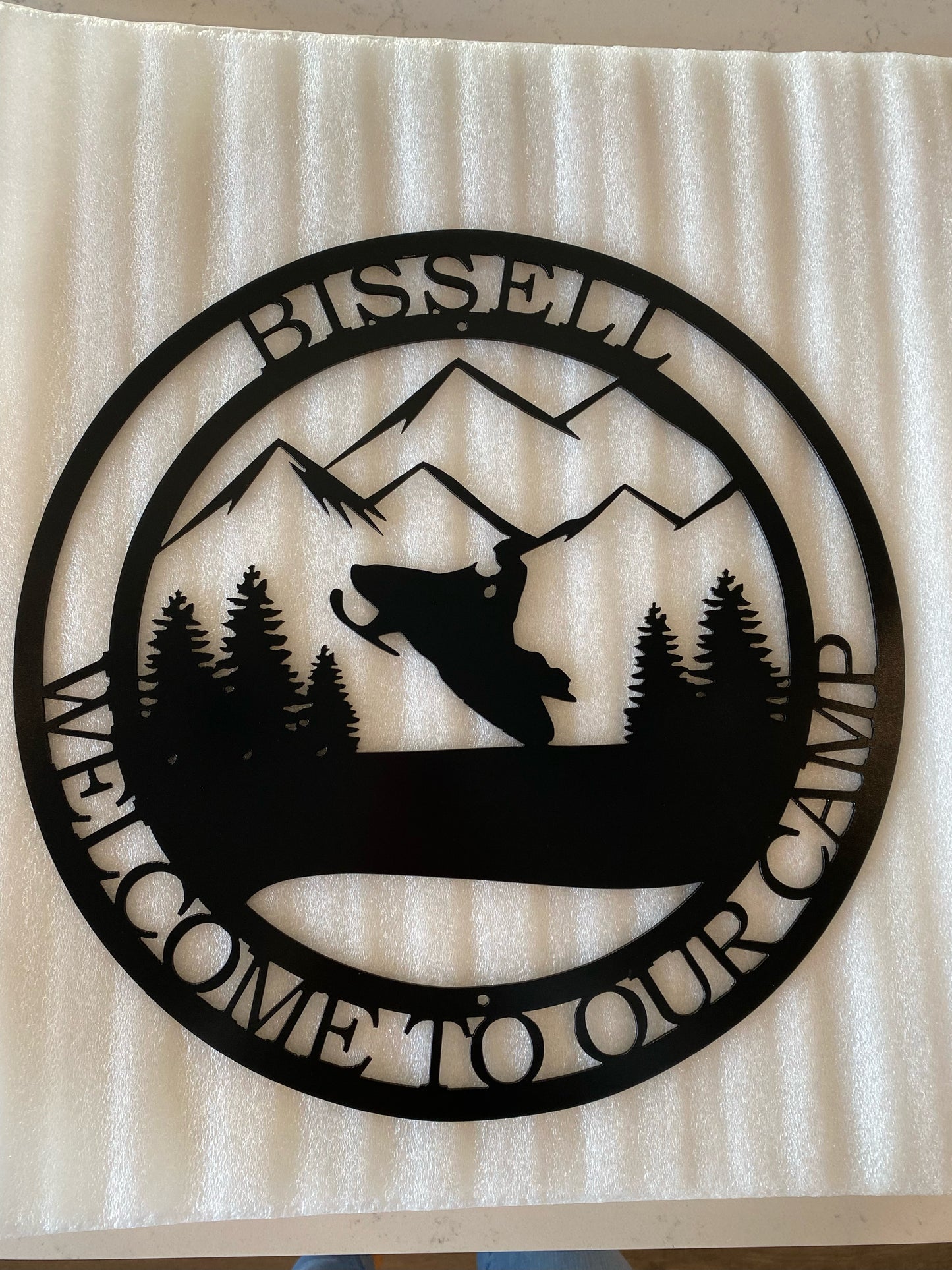 Custom Metal Skidoo Camp Sign