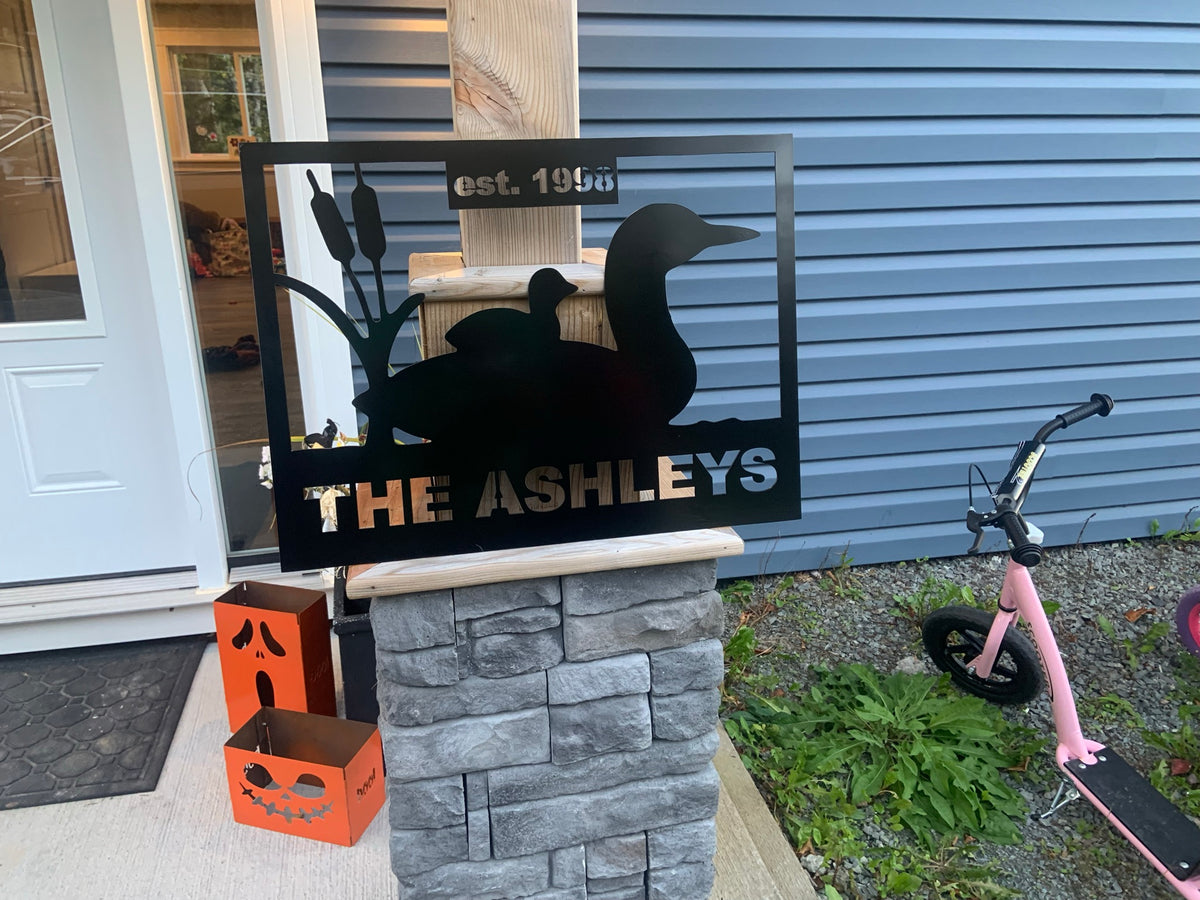Custom Metal Loon Sign 1 Made in Canada – Smoke on the Water Fire Pits ...